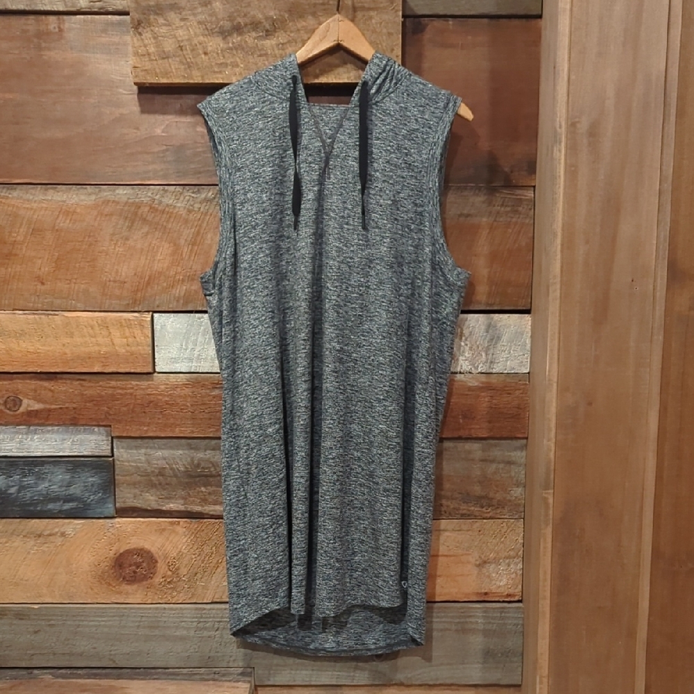 GAP Heather Gray Sleeveless Hoodie